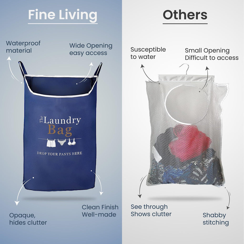 Space-Saving Over-the-Door Laundry Hamper
