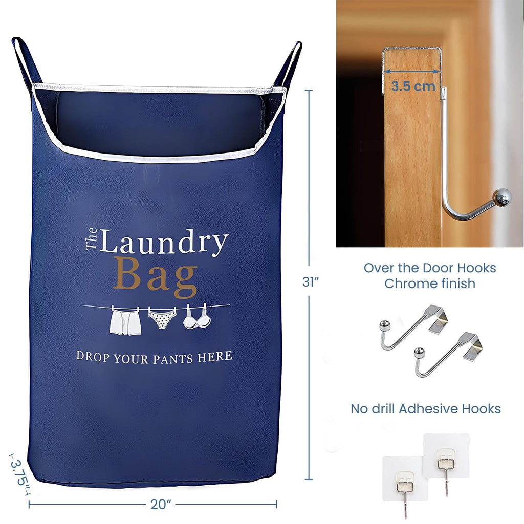 Space-Saving Over-the-Door Laundry Hamper