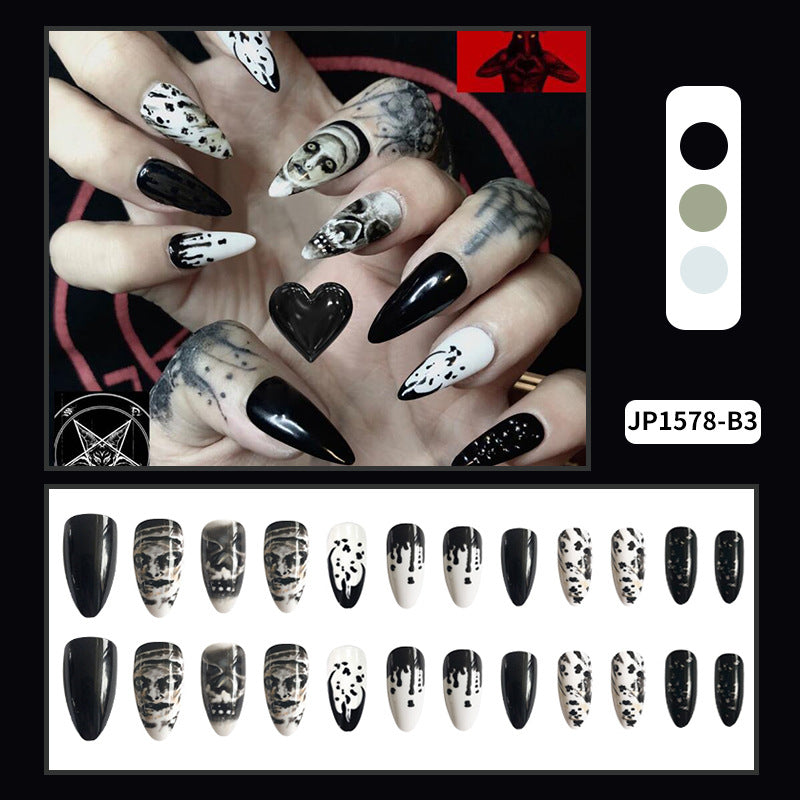 Halloween Skull press on nails