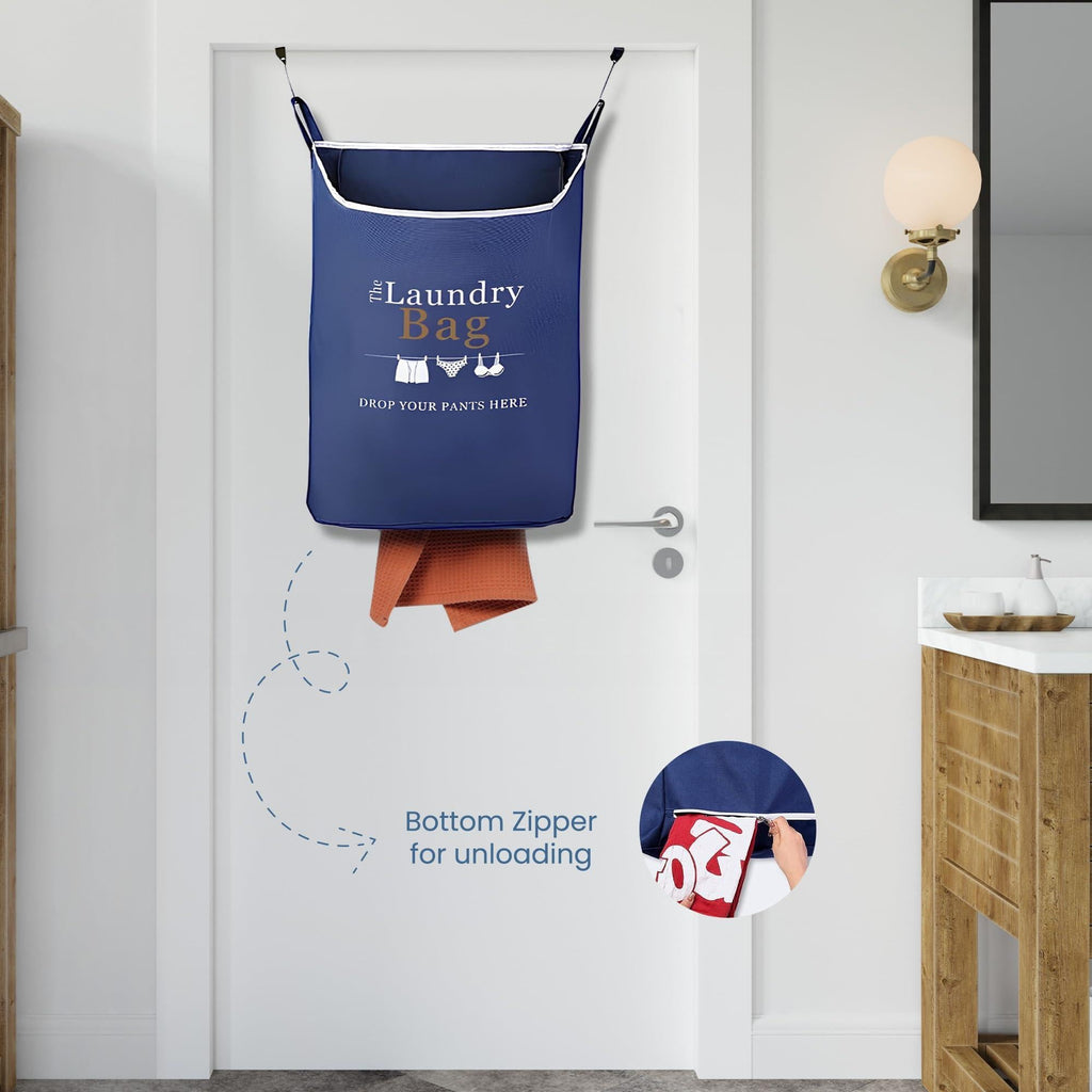 Space-Saving Over-the-Door Laundry Hamper