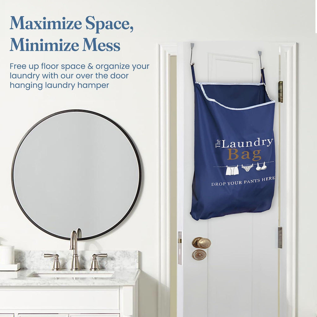 Space-Saving Over-the-Door Laundry Hamper