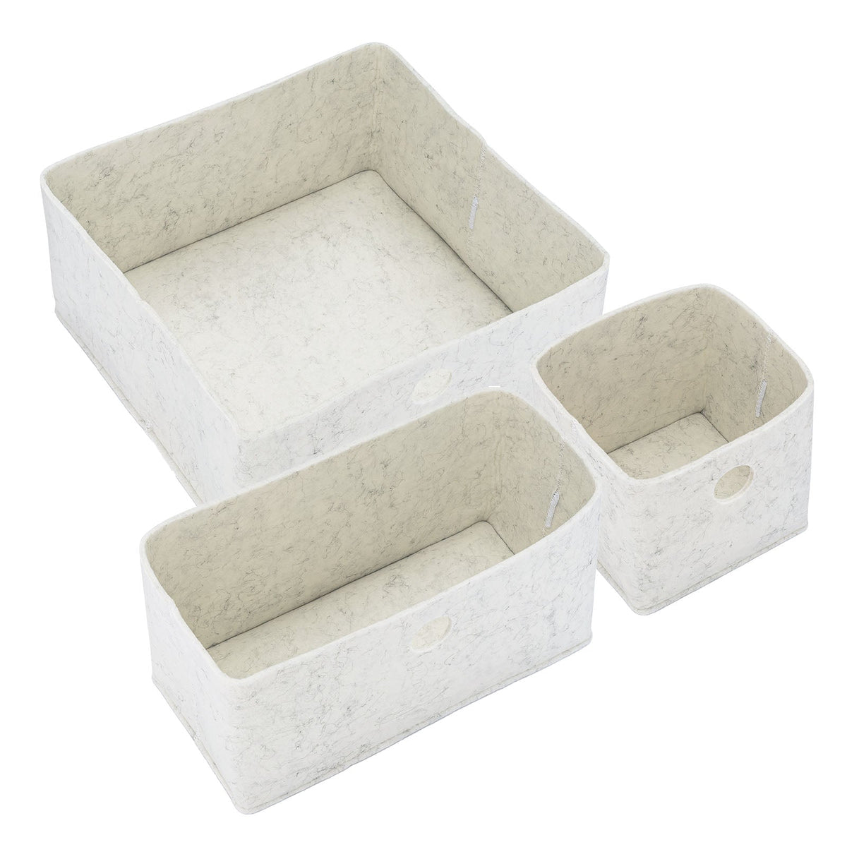 3-Pack Felt Drawer Organizer Bins
