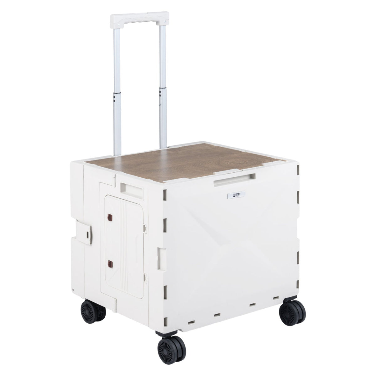 Foldable Rolling Utility Cart with Cup Holder