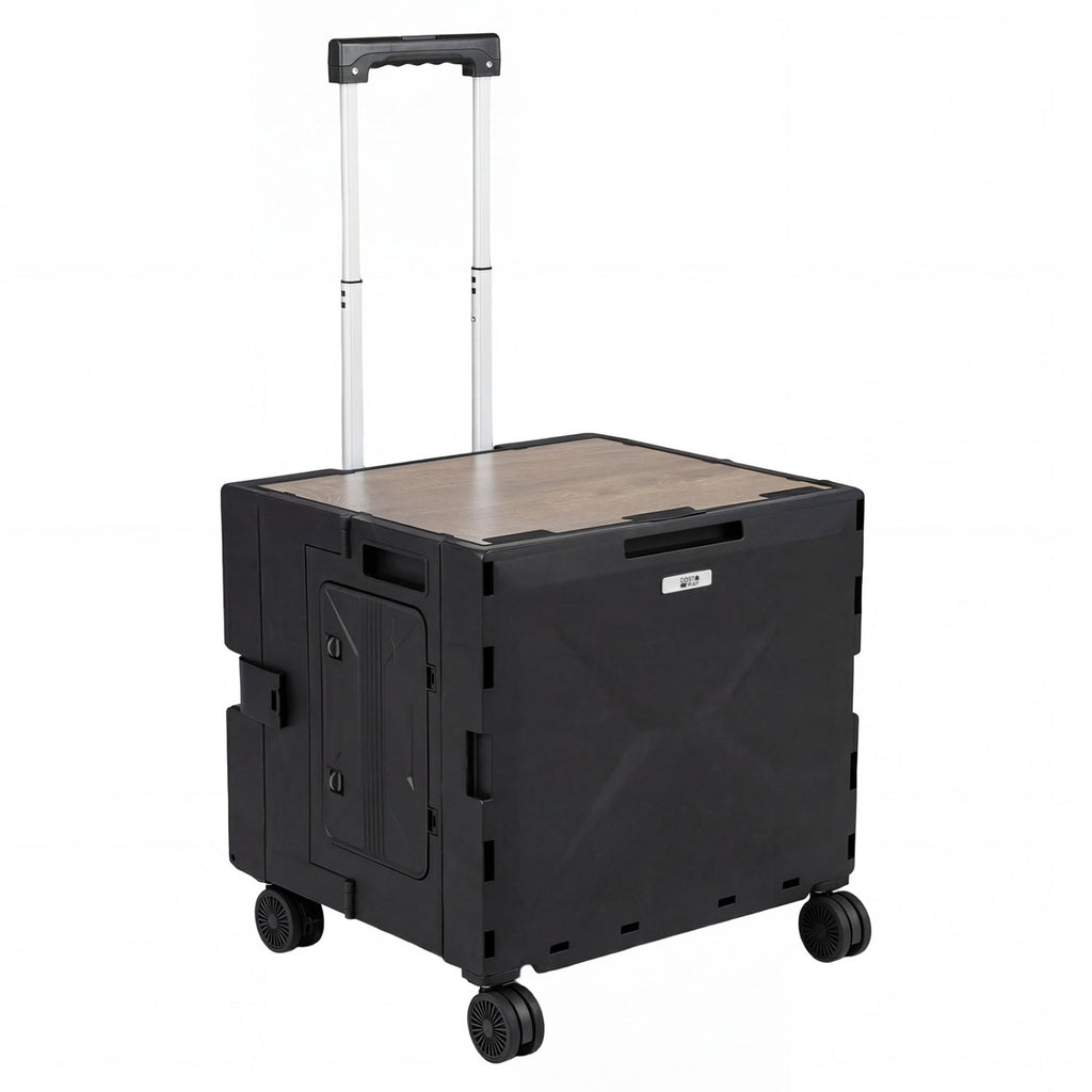 Foldable Rolling Utility Cart with Cup Holder