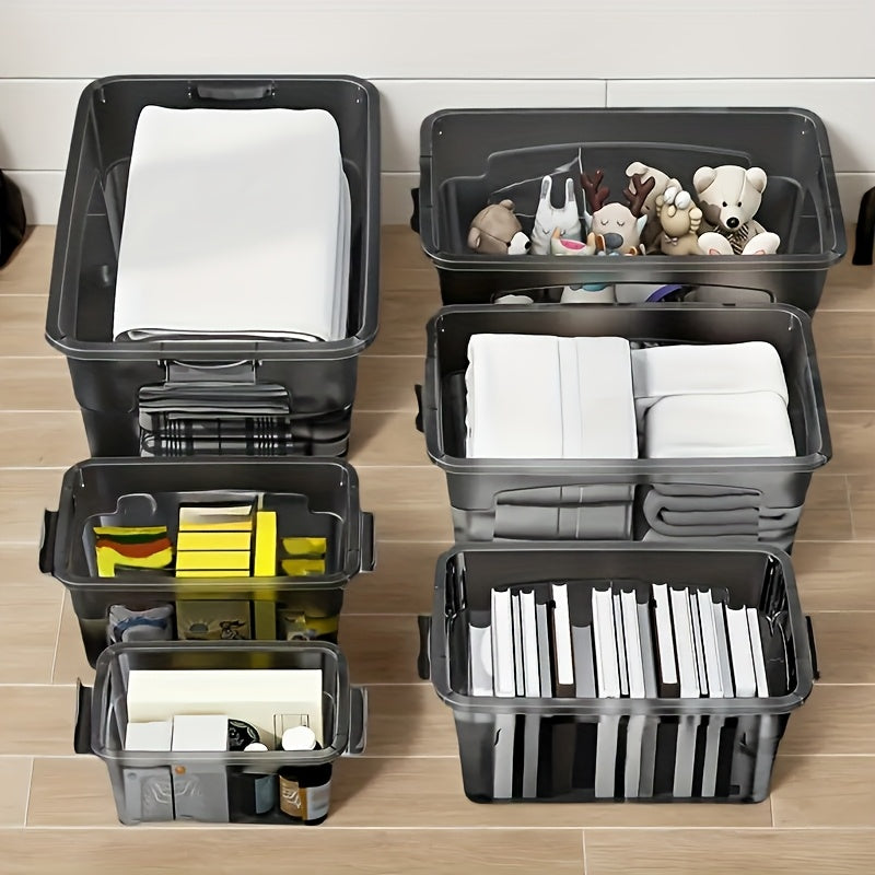 4PCS Stackable Storage Boxes Clear