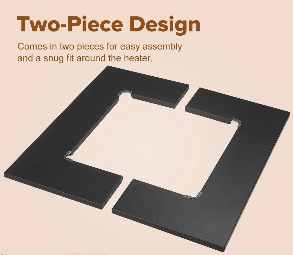 Pyramid Flame Patio Heater Accessory Table - Black