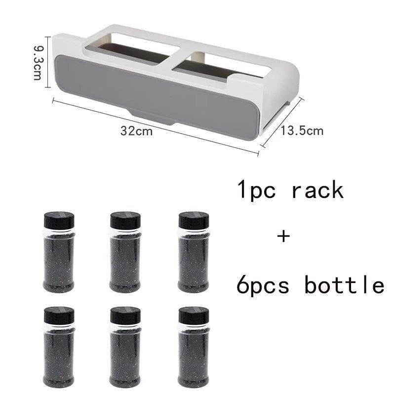 6-Jar Kitchen Spice Rack Organizer