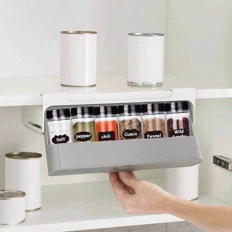 6-Jar Kitchen Spice Rack Organizer