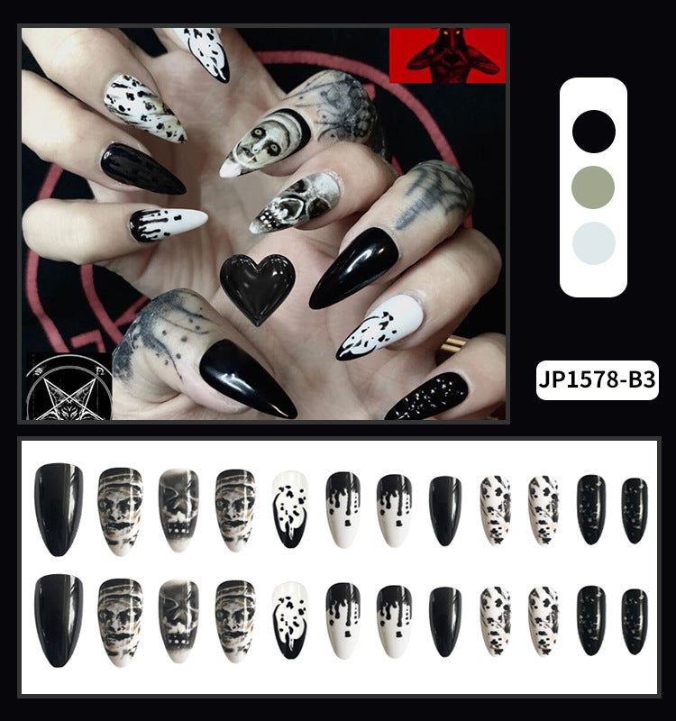 Halloween Skull press on nails