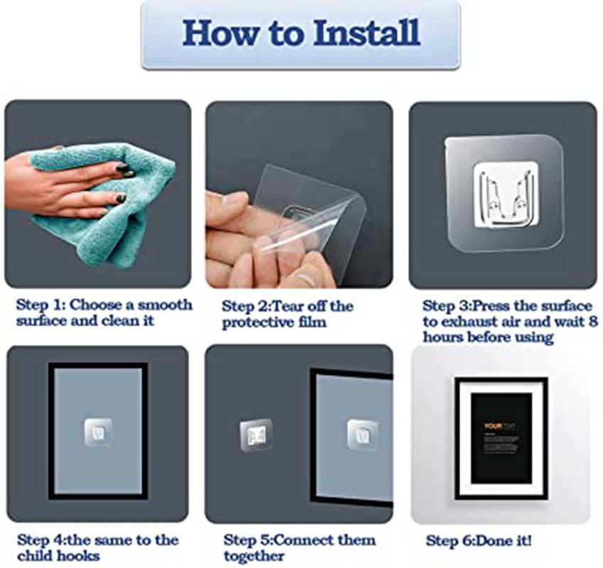Self-Adhesive Power Strip Wall Mounts