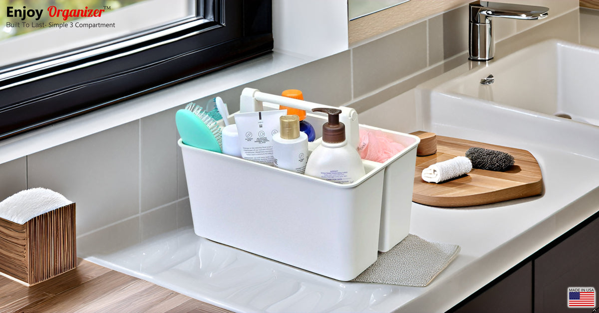 3-Compartment Portable Shower Caddy