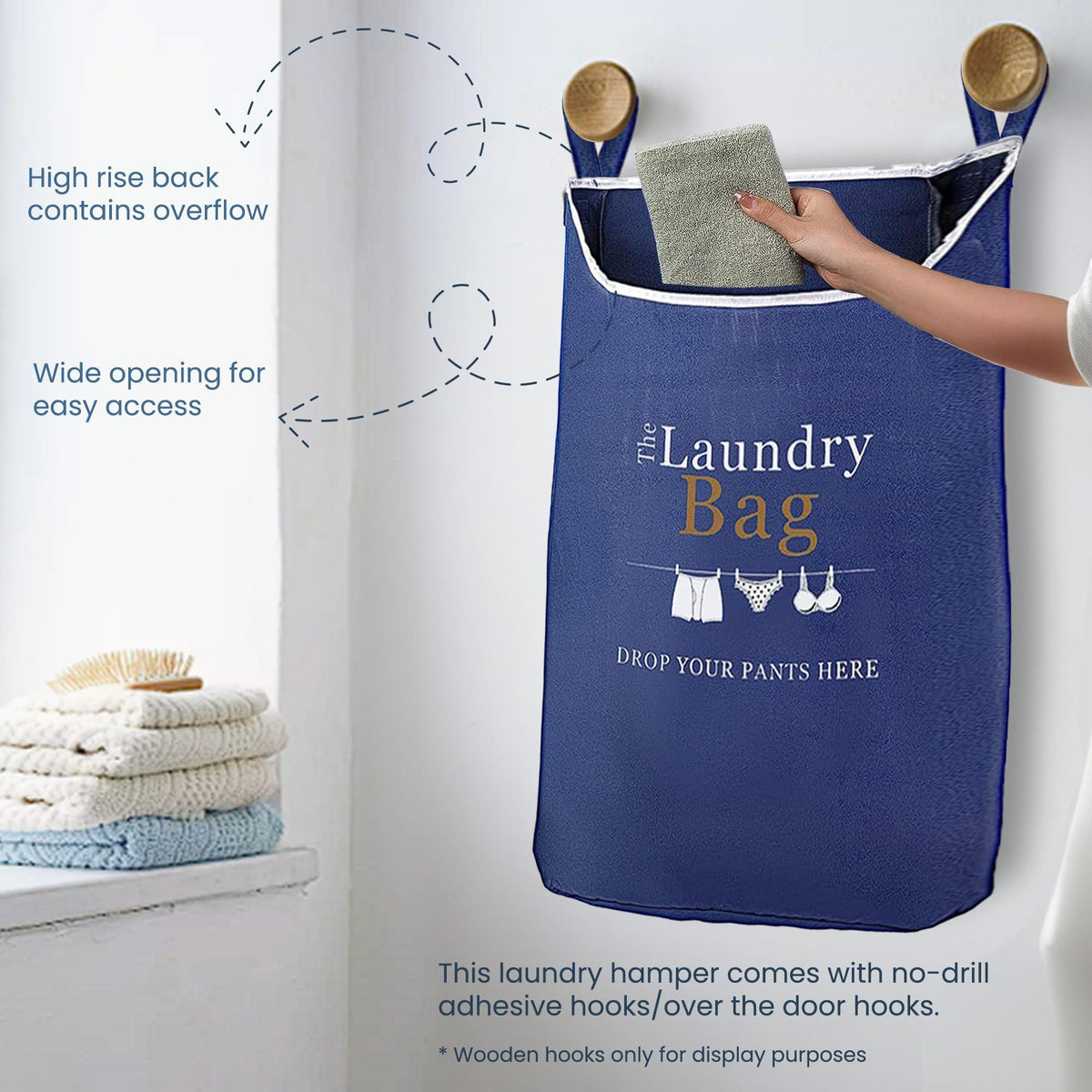 Space-Saving Over-the-Door Laundry Hamper