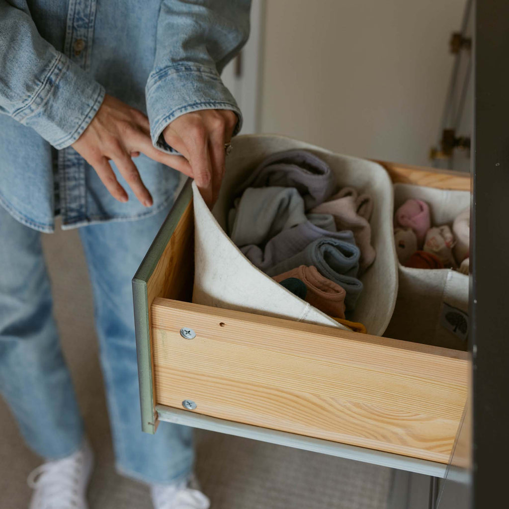 3-Pack Felt Drawer Organizer Bins