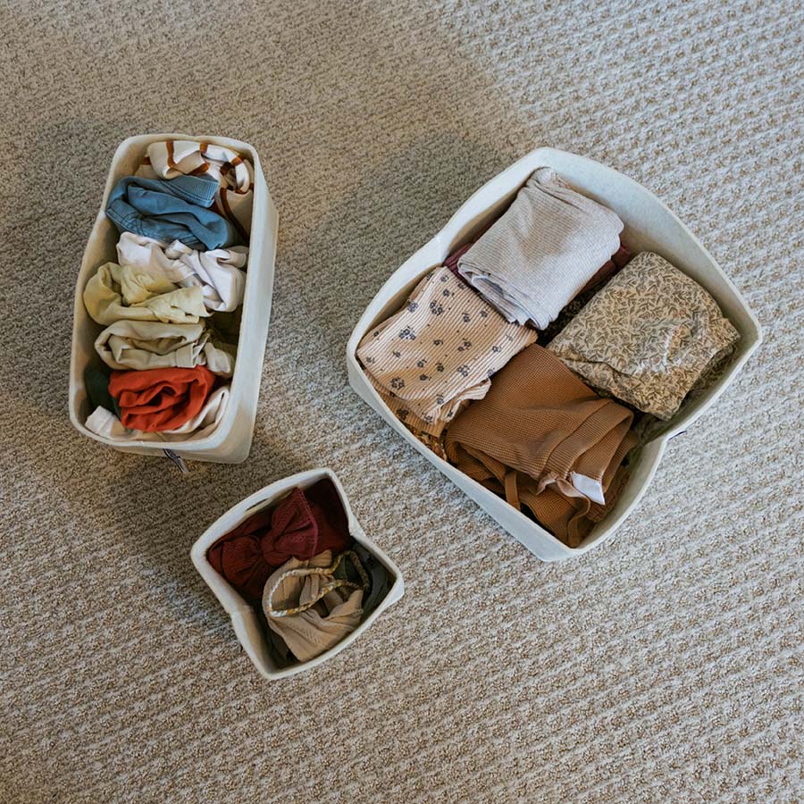 3-Pack Felt Drawer Organizer Bins