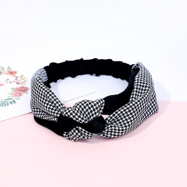New Fashion Women Elegant Soft Headband Vintage Cross Knot Elastic Hair Bands Solid Girls Hairband Hair Accessories Gorgeous Hair Accessories For Women
