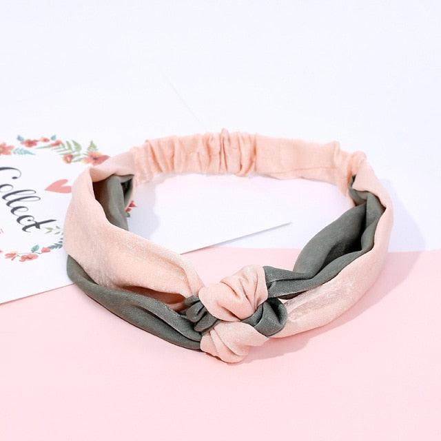 New Fashion Women Elegant Soft Headband Vintage Cross Knot Elastic Hair Bands Solid Girls Hairband Hair Accessories Gorgeous Hair Accessories For Women
