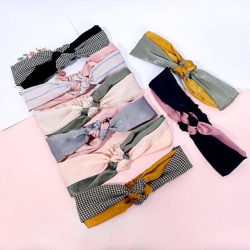 New Fashion Women Elegant Soft Headband Vintage Cross Knot Elastic Hair Bands Solid Girls Hairband Hair Accessories Gorgeous Hair Accessories For Women