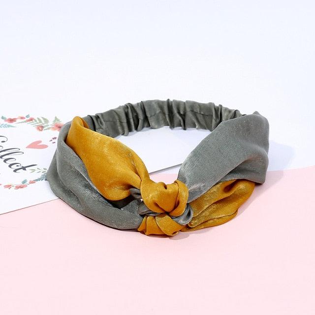 New Fashion Women Elegant Soft Headband Vintage Cross Knot Elastic Hair Bands Solid Girls Hairband Hair Accessories Gorgeous Hair Accessories For Women