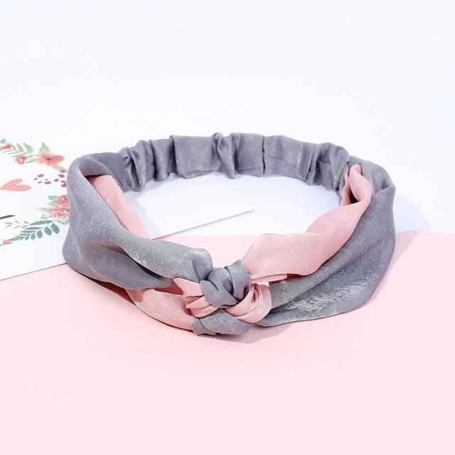 New Fashion Women Elegant Soft Headband Vintage Cross Knot Elastic Hair Bands Solid Girls Hairband Hair Accessories Gorgeous Hair Accessories For Women