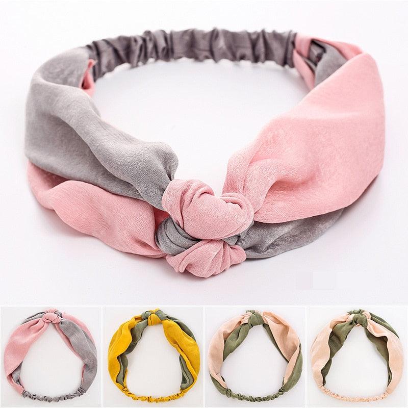 New Fashion Women Elegant Soft Headband Vintage Cross Knot Elastic Hair Bands Solid Girls Hairband Hair Accessories Gorgeous Hair Accessories For Women