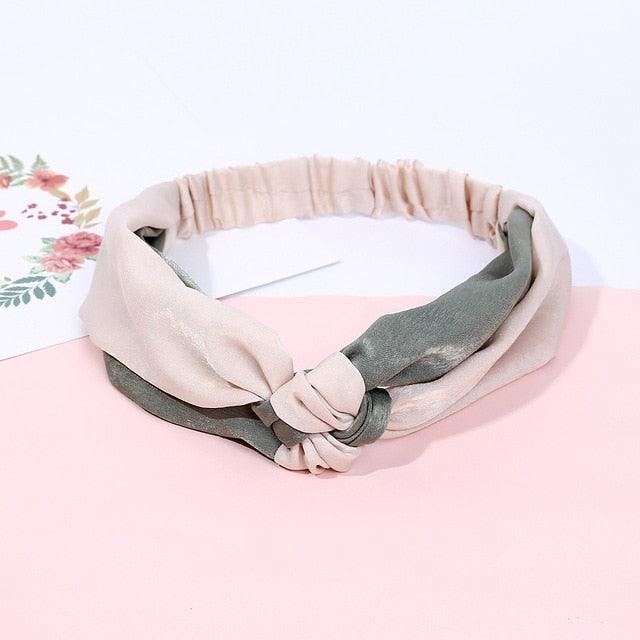 New Fashion Women Elegant Soft Headband Vintage Cross Knot Elastic Hair Bands Solid Girls Hairband Hair Accessories Gorgeous Hair Accessories For Women