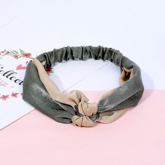New Fashion Women Elegant Soft Headband Vintage Cross Knot Elastic Hair Bands Solid Girls Hairband Hair Accessories Gorgeous Hair Accessories For Women