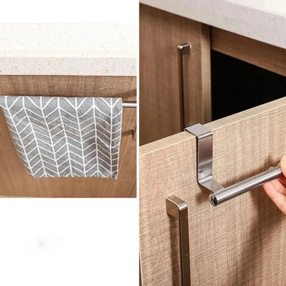 Stainless Steel Over-the-Door Towel Rack